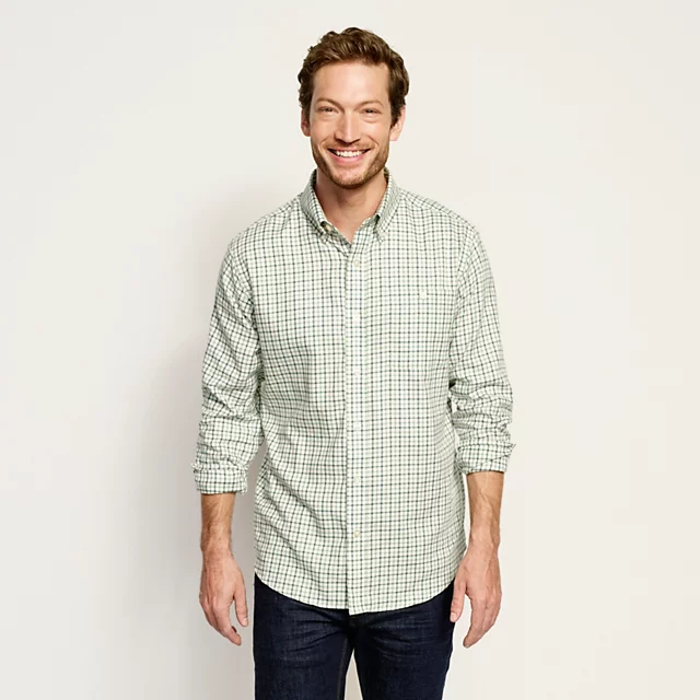 Orvis Country Twill Long-Sleeve Button-Down Shirt BLUE