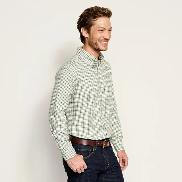 Orvis Country Twill Long-Sleeve Button-Down Shirt BLUE