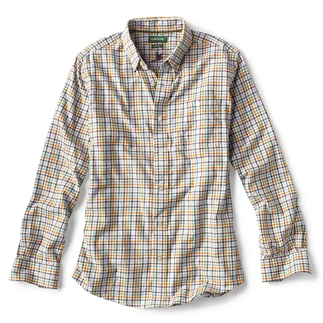 orvis Country Twill Long-Sleeve Button-Down Shirt BLUE