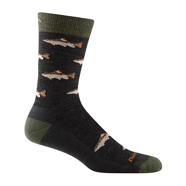 orvis Darn Tough® Spey Fly Lightweight Crew Socks CHARCOAL