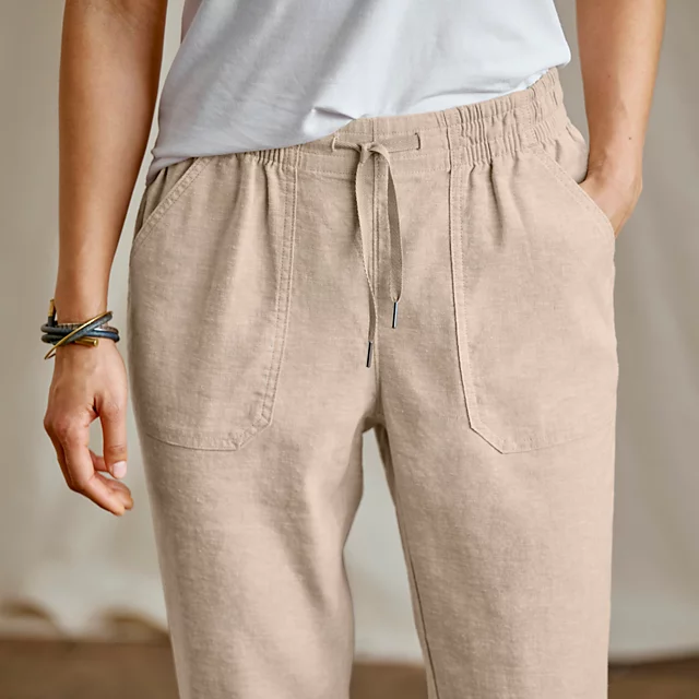 Orvis Explorer Performance Linen Ankle Pants SHIITAKE