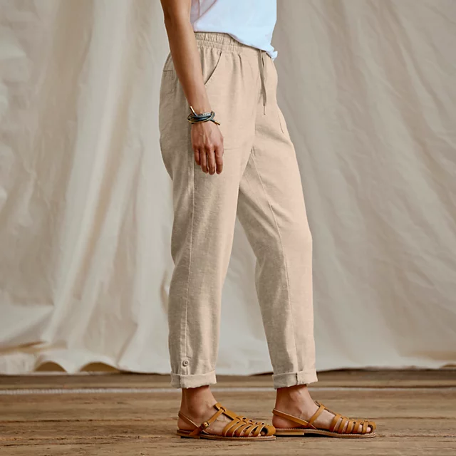 Orvis Explorer Performance Linen Ankle Pants SHIITAKE