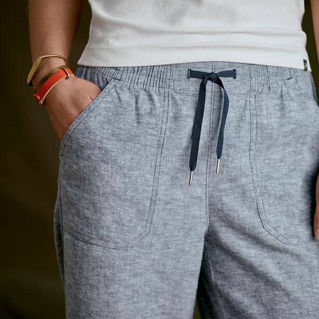 Orvis Explorer Performance Linen Wide-Leg Pants SHIITAKE