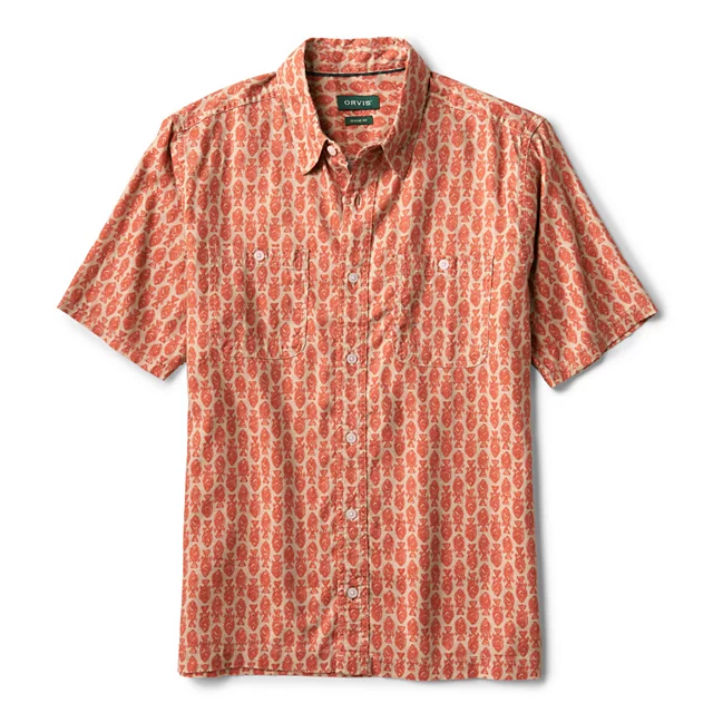 Orvis Hemp/TENCEL™ Short-Sleeve Shirt RED CLAY FISH