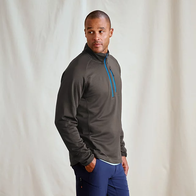 Orvis Horseshoe Hills Fleece 1/4-Zip SLATE/LAKESIDE