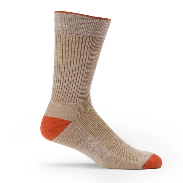 orvis Invincible Extra Wool-Blend Crew Socks LIGHT BROWN