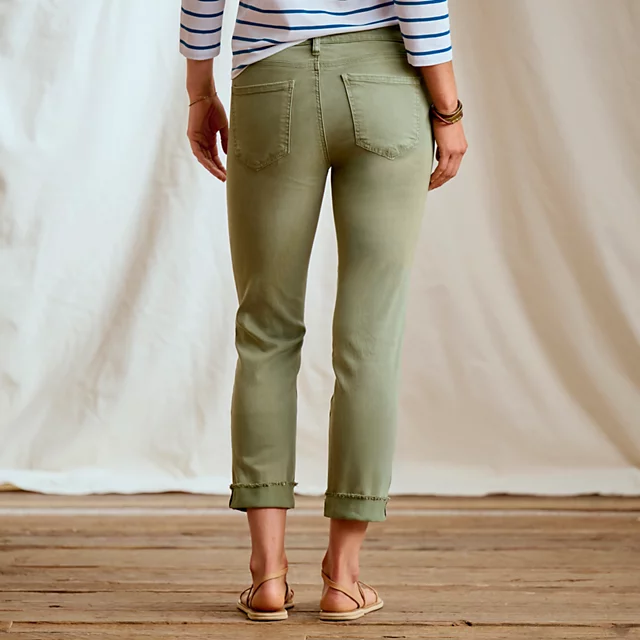 Orvis Kut From The Kloth® Amy Stretch Twill Cropped Chinos OLIVINE EXCLUSIVE