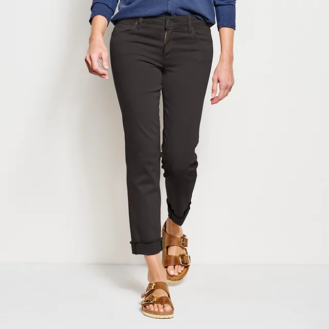 orvis Kut from the Kloth® Amy Stretch Twill Cropped Chinos BLACK