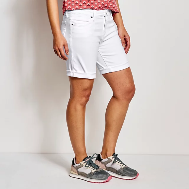 Orvis Kut From The Kloth® Catherine Boyfriend Shorts 7" WHITE MIDRISE