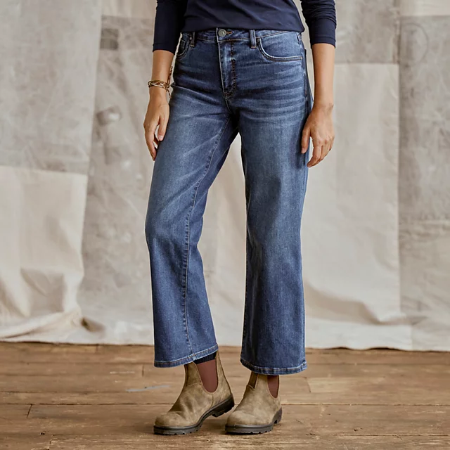 orvis Kut from the Kloth® Charlotte Denim Wide-Leg Cropped Jeans RESOLVED