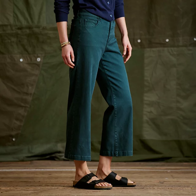 Orvis Kut From The Kloth® Charlotte Twill High-Rise Wide-Leg Jeans PEACOCK