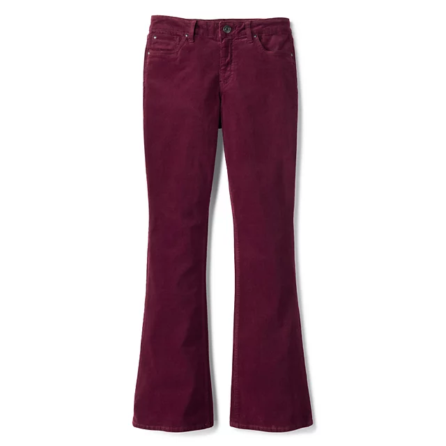 orvis Kut from the Kloth® Natalie Mid-Rise Corduroy Bootcut Pants WINE