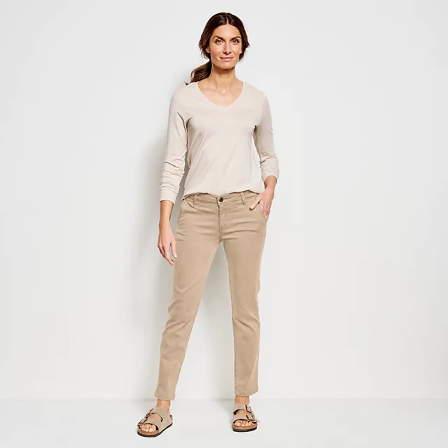 orvis Kut from the Kloth® Stretch Twill Catherine Boyfriend Ankle—Exclusive DESERT KHAKI