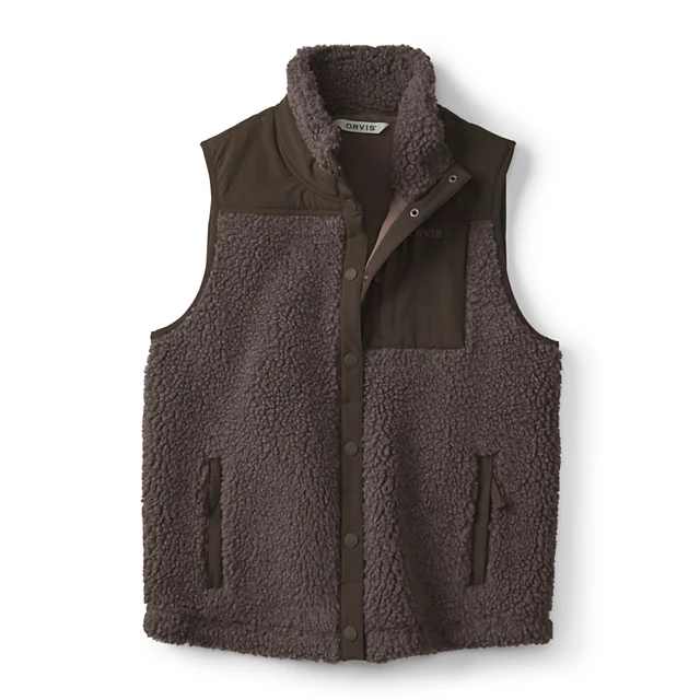 orvis Mad River Snap Vest MUSHROOM HEATHER/ESPRESSO