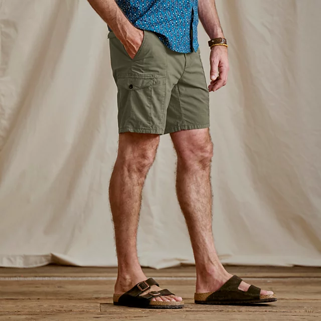 Orvis Men’s 1856 Stretch Poplin Cargo Shorts TARRAGON
