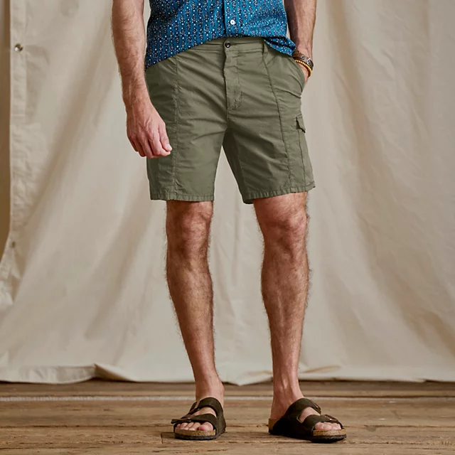 orvis Men’s 1856 Stretch Poplin Cargo Shorts TARRAGON