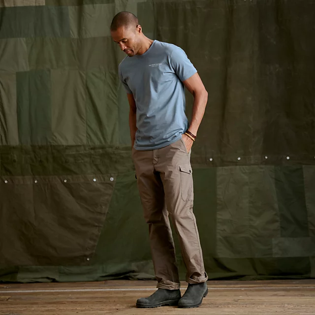 Orvis Men's 1856 Stretch Poplin Regular Fit Cargo Pants MUSHROOM