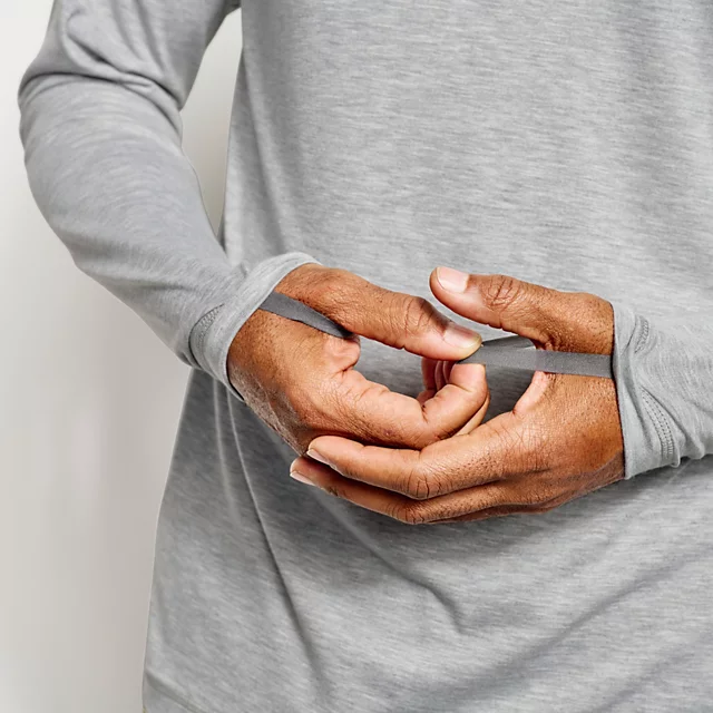 Orvis Men’s DriCast™ Long-Sleeve Crew LIGHT GREY HEATHER