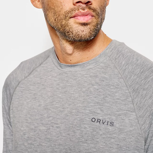 Orvis Men's DriCast™ Short-Sleeve Crewneck T-Shirt LIGHT GREY HEATHER