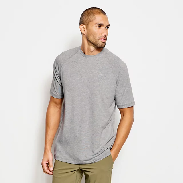orvis Men's DriCast™ Short-Sleeve Crewneck T-Shirt LIGHT GREY HEATHER