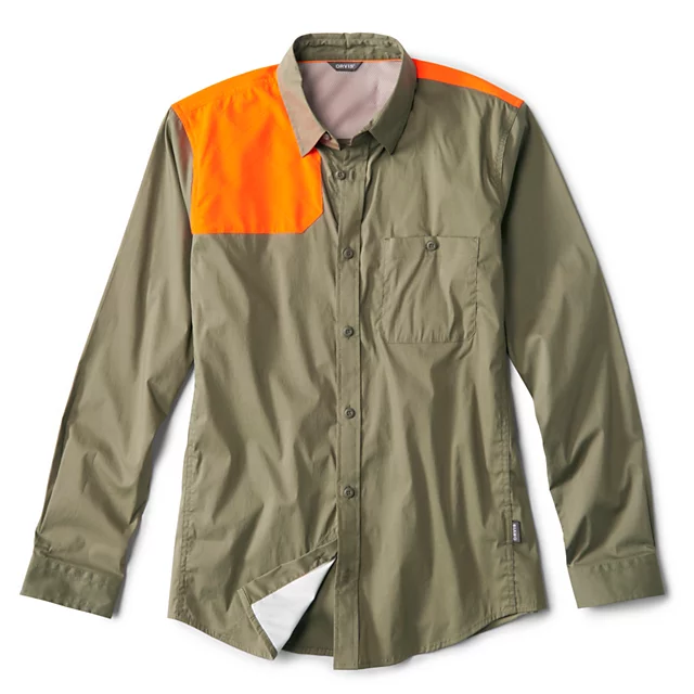 orvis Men’s Featherweight Long-Sleeved Shooting Shirt BLAZE/DUSTY OLIVE