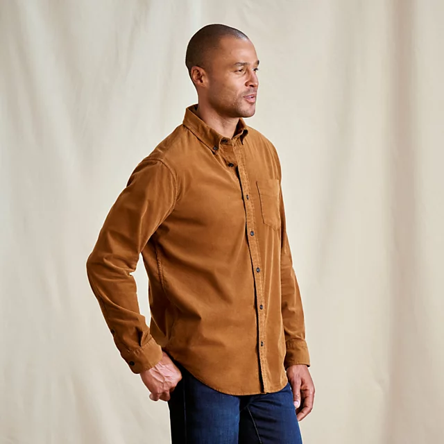 Orvis Men’s Lightweight Corduroy Long-Sleeve Shirt HAZELNUT