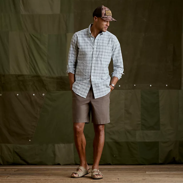 Orvis Men's Montana Morning® EZ-Waist Stretch 9" Shorts MUSHROOM