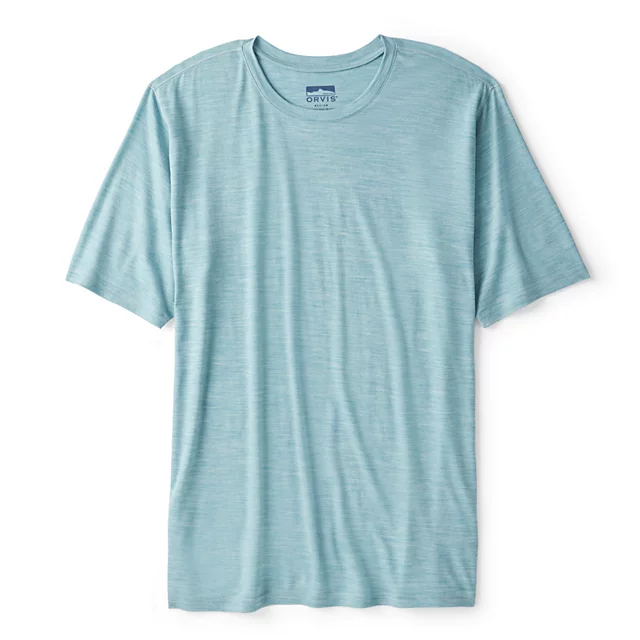 orvis Men's Outbound Merino Short-Sleeve T-Shirt MINERAL BLUE HEATHER