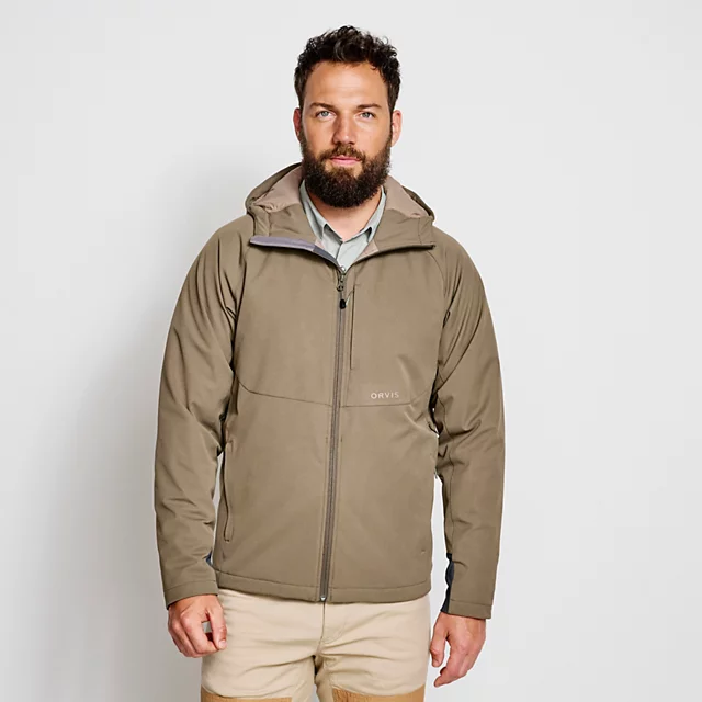 Orvis Men’s PRO HD Upland Softshell Hoodie BLAZE/TARMAC