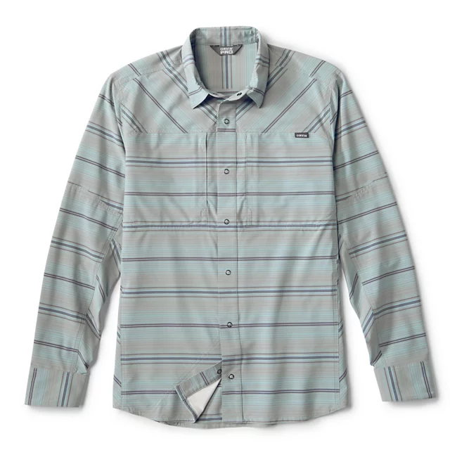 orvis Men’s PRO Stretch Long-Sleeve Shirt TITANIUM STRIPE