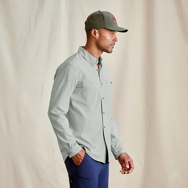 Orvis Men’s River Guide Open-Air Long-Sleeve Shirt ALOE/WHITE