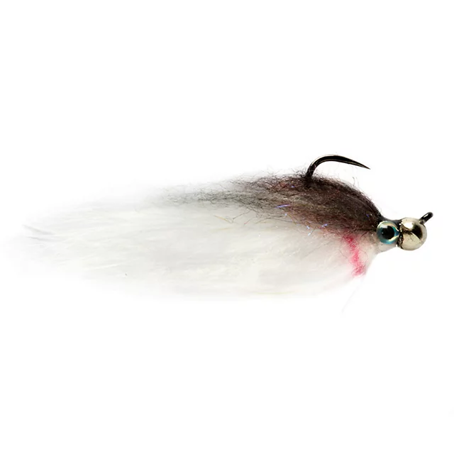 orvis Barbless Jiggy Fat Minnow BROWN AND WHITE
