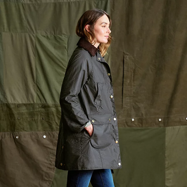 Orvis Barbour® Beadnell Waxed Long Jacket SAGE