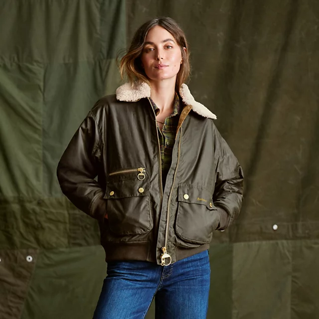 orvis Barbour® Maxine Waxed Jacket ARCHIVE OLIVE
