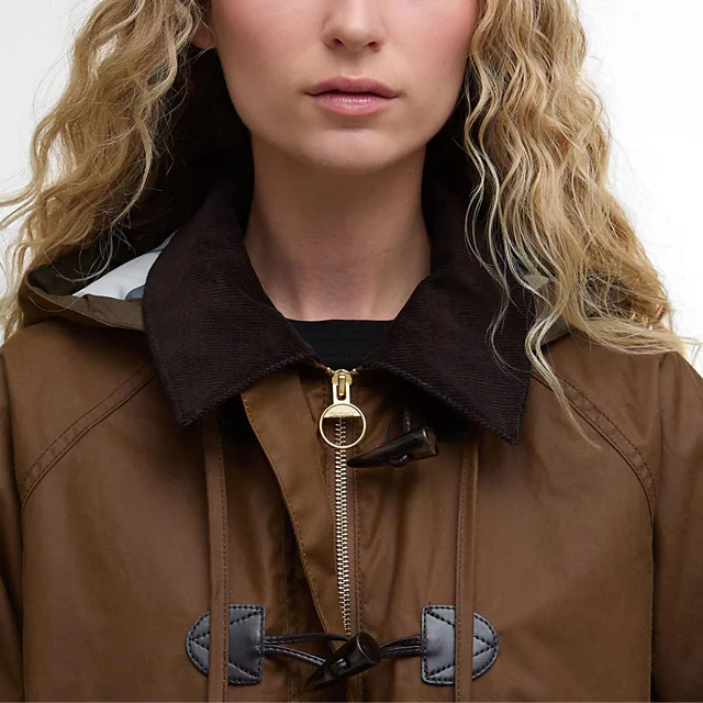 Orvis Barbour® Myra Waxed Duffle Coat BARK