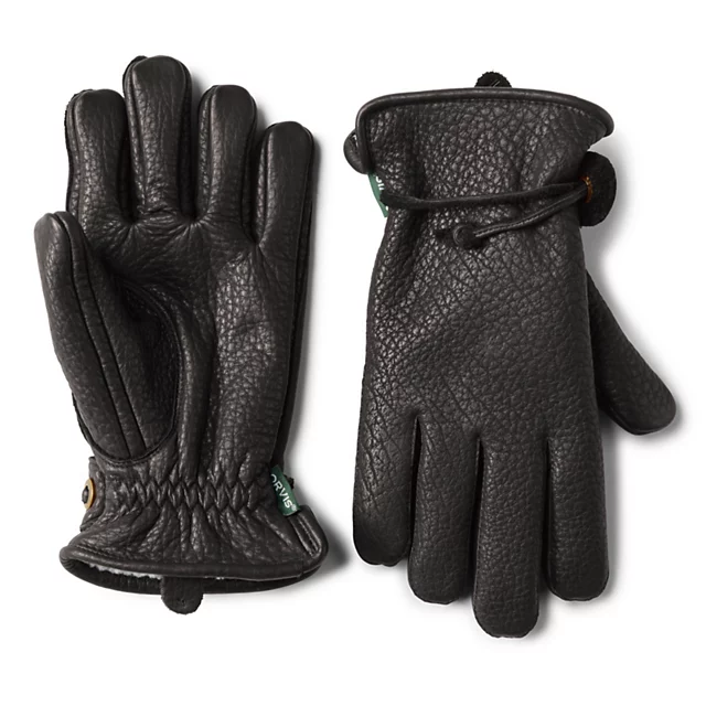 orvis Bison Leather Winter Gloves BLACK