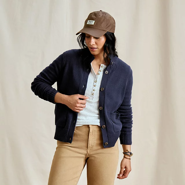 Orvis Brookside Button-Down Cardigan TRUE NAVY