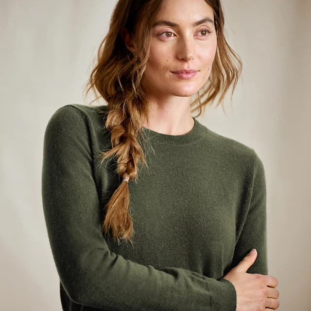 Orvis Cashmere Crew Sweater IVY