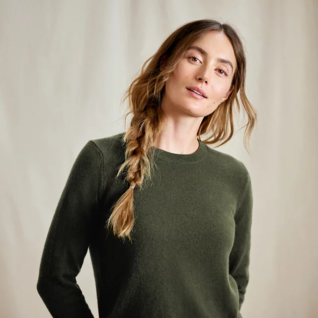 Orvis Cashmere Crew Sweater IVY