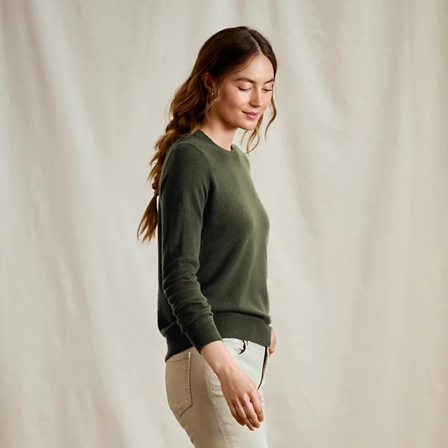 Orvis Cashmere Crew Sweater IVY