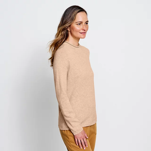 Orvis Classic Mockneck Sweater DARK VICUNA/EMBER