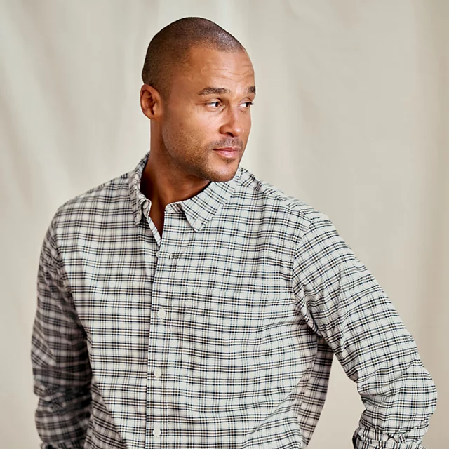 Orvis Comfort Zone Long-Sleeve Shirt SNOW/TARRAGON