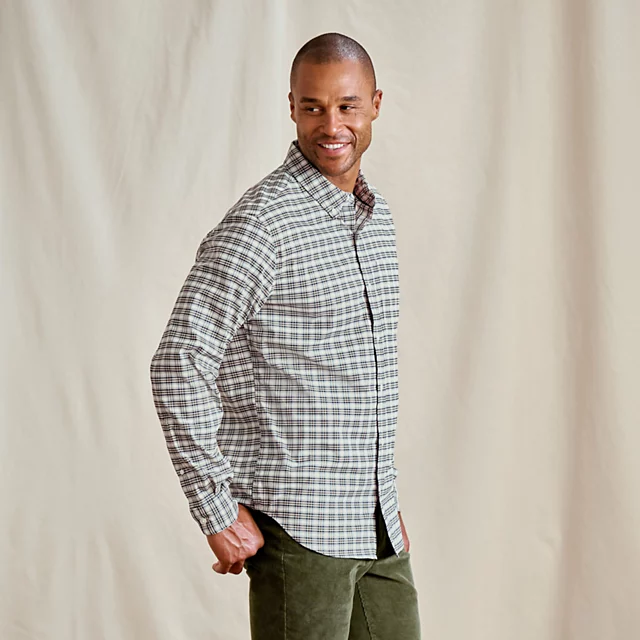 Orvis Comfort Zone Long-Sleeve Shirt SNOW/TARRAGON