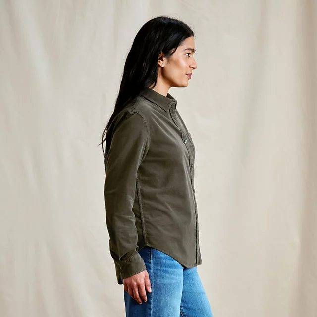 Orvis Corduroy Button-Down Long-Sleeve Shirt IVY