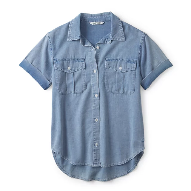orvis Denim Short-Sleeve Camp Shirt FADED INDIGO