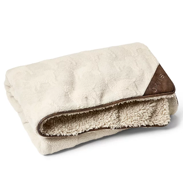Orvis Embossed Sherpa Throw