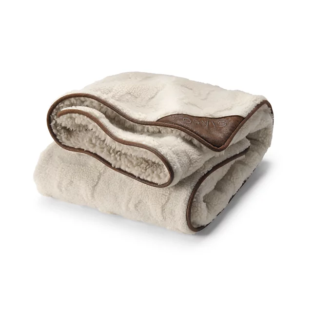orvis Embossed Sherpa Throw