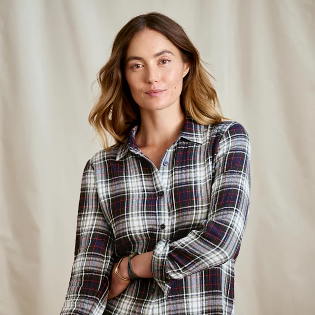 Orvis Every Season Gauze Shirt IVY/NAVY PLAID