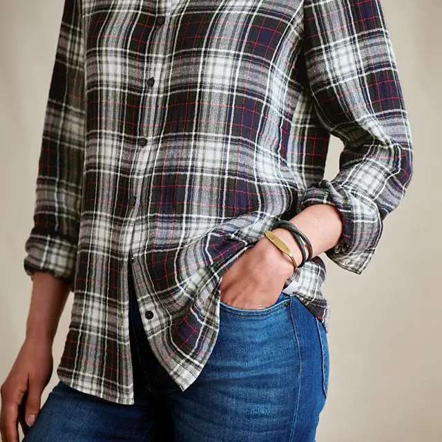 Orvis Every Season Gauze Shirt IVY/NAVY PLAID