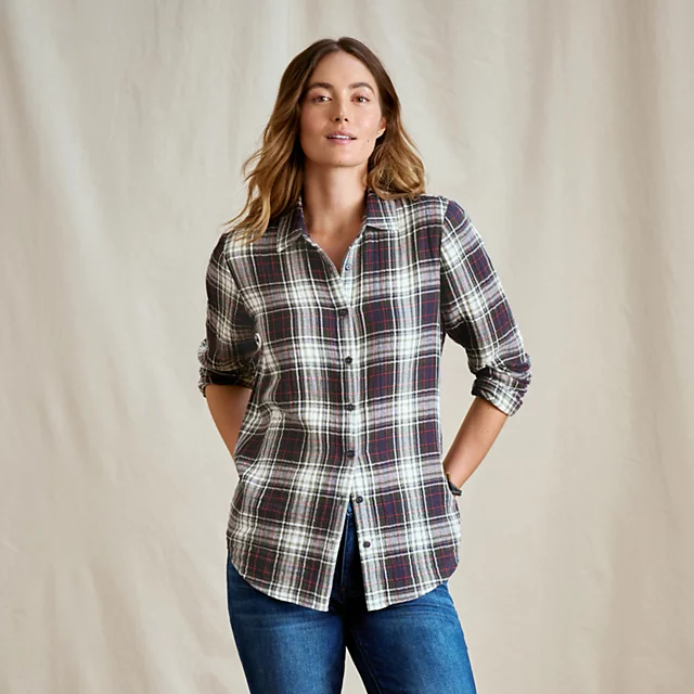 orvis Every Season Gauze Shirt IVY/NAVY PLAID